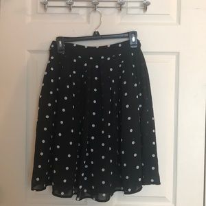 Worthington High-Waisted Polka Dot Skirt